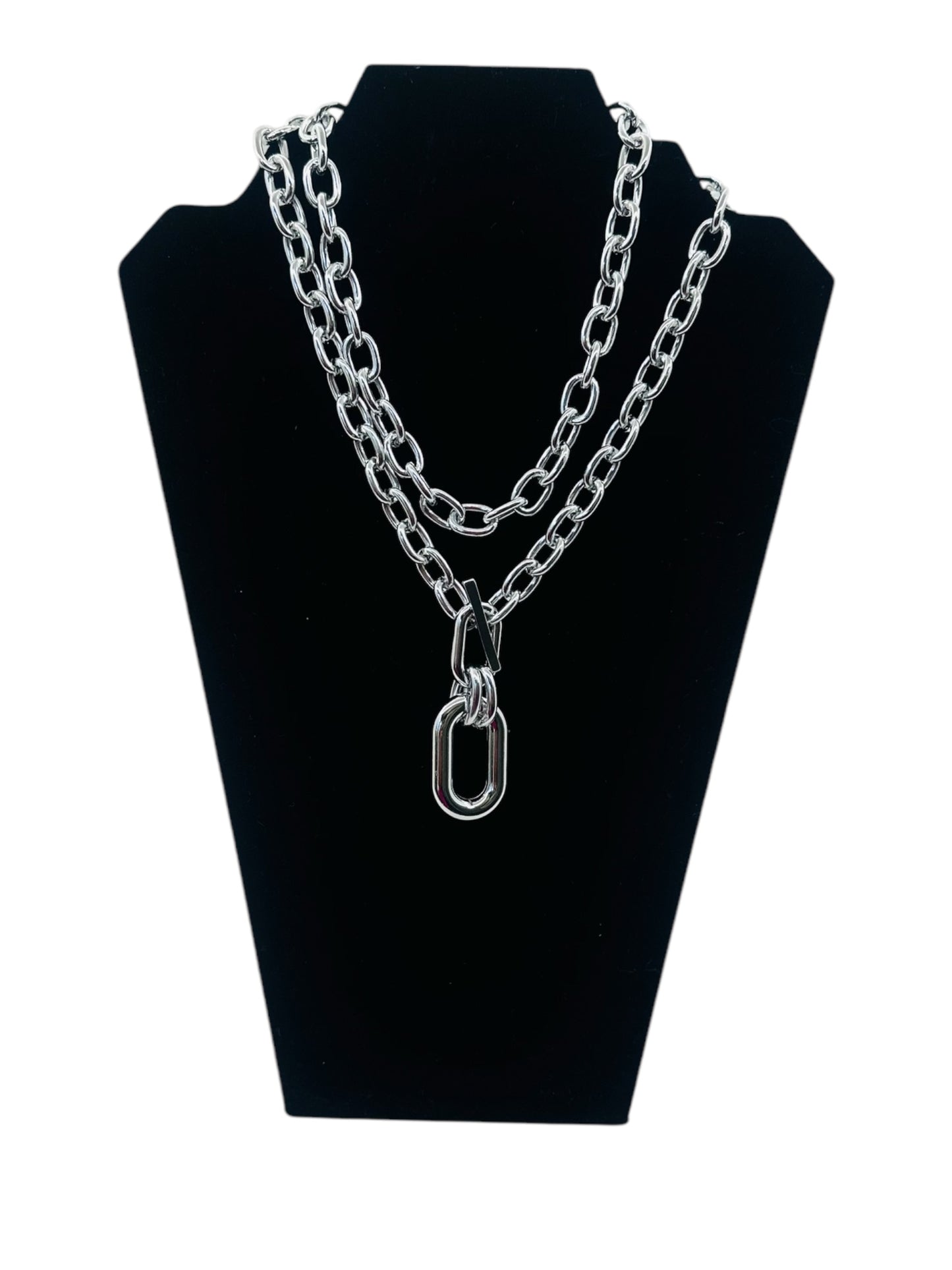Silver Link Double Chain